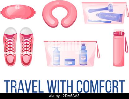 Wichtige Informationen zu Langstreckenflügen in sozialen Medien nach dem Mockup Stock Vektor