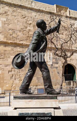 Statue von Manwel Dimech Stockfoto
