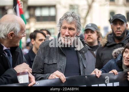 Roger Waters, der englische Musiker und Singer/Songwriter im Februar 2020 im Zentrum Londons. Stockfoto