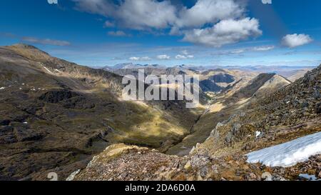 Schottlands majestätische Glencoe-Bergkette Stockfoto