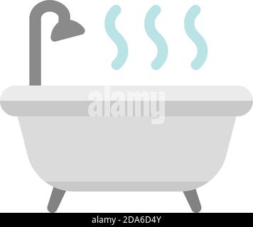 Badezimmer, Badewanne / Haushaltsgerät, Möbel Vektor-Symbol Illustration Stock Vektor