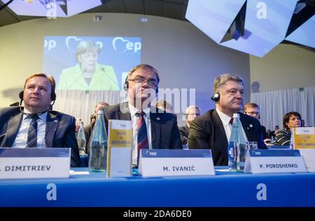 ST. JULIAN'S - MALTA, 30. März 2017: Präsident der Ukraine Petro Poroschenko während des Kongresses der Europäischen Volkspartei (EVP) in Malta Stockfoto