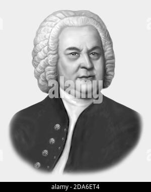 Johann Sebastian Bach 1685-1750 deutscher Komponist Stockfoto