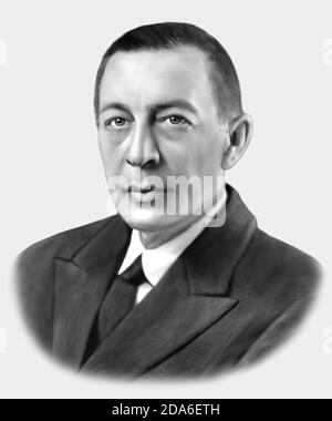 Sergei Rachmaninow 1873-1943 Russischer Komponist Pianist Stockfoto