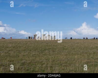 Stonehenge. Salisbury, England. Weltkulturerbe Steinkreise, gilt als die architektonisch anspruchsvollste in der Welt.4,500 Jahre Geschichte. Stockfoto