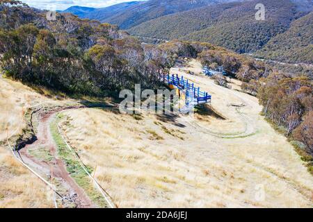 Thredbo Mountain Biking in Australien Stockfoto