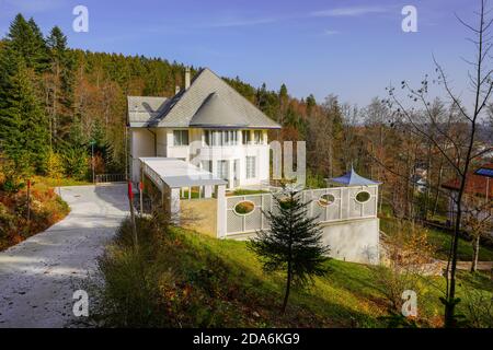 La Maison Blanche, Villa des schweizerisch-französischen Architekten Le Corbusier, La Chaux-de-Fonds; Kanton Neuchâtel, Schweiz. Stockfoto