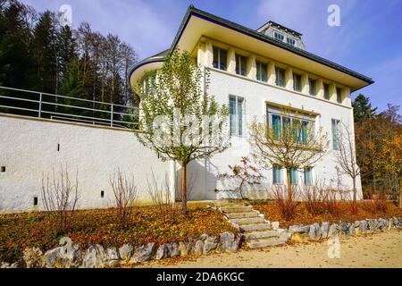 La Maison Blanche, Villa des schweizerisch-französischen Architekten Le Corbusier, La Chaux-de-Fonds; Kanton Neuchâtel, Schweiz. Stockfoto