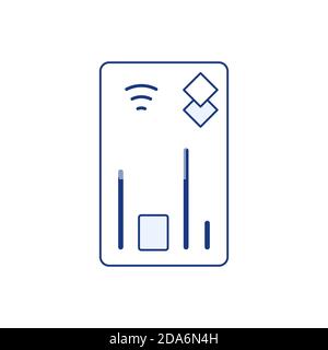 Kreditkartenzeile isoliert Symbol Online-Zahlung Zeichen Stock Vektor