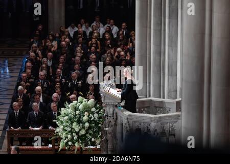 WASHINGTON D.C., USA - 01. September 2018: Senator McCains Tochter Meghan Marguerite McCain sprach am 1. September 2018 beim Gedenkgottesdienst von US-Senator John McCain in der National Cathedral in Washington, USA Stockfoto