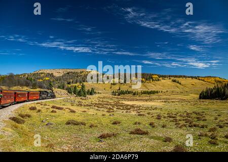 Cumbres und Toltec Schmalspurbahn Stockfoto