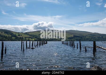 Bootsruine am Loch Tay, Schottland Stockfoto