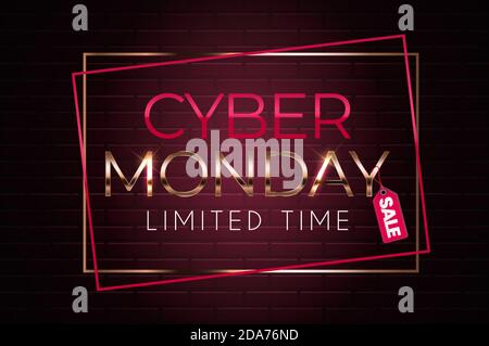 Cyber Monday Sale Hintergrund. Vektorgrafik Stock Vektor