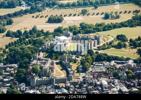 Luftaufnahme von Windsor Castle Stockfoto