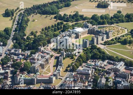 Luftaufnahme von Windsor Castle Stockfoto