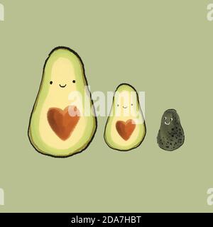 Heart Vocado Stockfoto