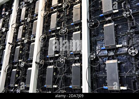 Ausstattung Rückwand der Video-Display Digital Signage Stockfoto