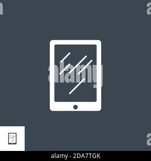 Tablet PC-Vektor glyph Icon. Stock Vektor