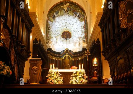 Der Altar der Oliwa Kathedrale bei Gdańsk, Polen Stockfoto