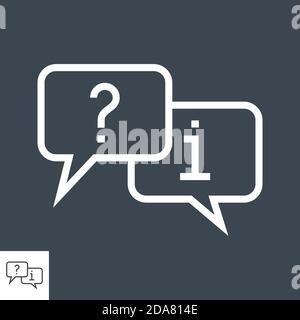 Frage und Antwort in Sprechblase markieren Stock Vektor
