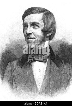 OLIVER WENDELL HOLMES Sr. (1809-1894) amerikanischer Dichter, Arzt, Erfinder, Rechtsanwalt, um 1840 Stockfoto