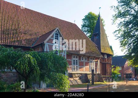 Egestorf: kirche St. Stephanus, Lüneburger Heide, Lüneburger Heide, Niedersachsen, Niedersachsen, Deutschland Stockfoto