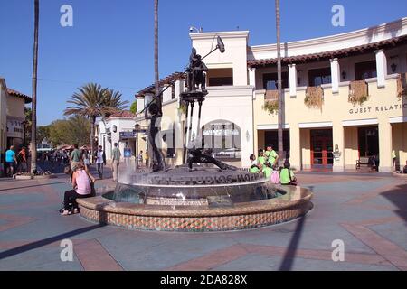 Nahaufnahme der Universal Studios Hollywood in Los Angeles. USA. Stockfoto