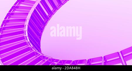 Abstract violett modernes Design 3D Konzept Illustration Rendern Illustration Stockfoto