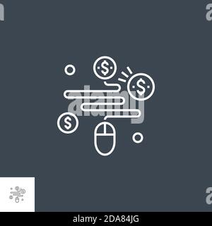 Symbol „Pay Per Click Line“ Stock Vektor