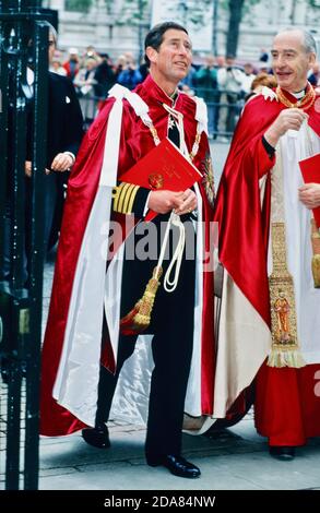 Prinz Charles. Order of the Bath Service, Westminster Abbey, Westminster, London. VEREINIGTES KÖNIGREICH Stockfoto