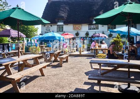 Essen Sie auswärts im Nags Head in Great Lindford, Milton Keynes Stockfoto