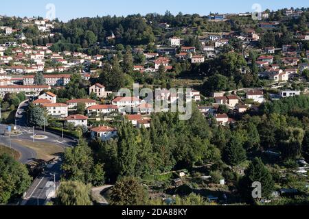 Panorama der Stadt Le Puy en Velay Stockfoto