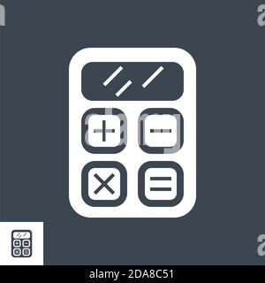 SEO Calculator Vektor Glyph Symbol Stock Vektor