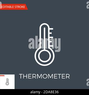 Thermometer Vektor Icon Stock Vektor
