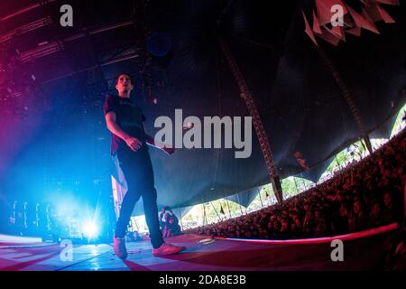 Roskilde, Dänemark. Juni 2017. Der amerikanische Rapper und Texter G-Eazy spielt ein Live-Konzert während des dänischen Musikfestivals Roskilde Festival 2017. (Foto: Gonzales Photo - Lasse Lagoni). Stockfoto