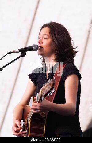 Die Volksmusikerin (und Dichterin) Kate Fagan beim Brampton Folk Festival, 2007 Stockfoto