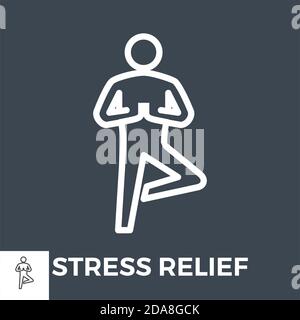 Symbol für den Vektor für die dünne Linie der Spannungsentlastung Stock Vektor