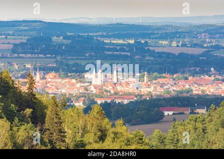 Zittau: Blick nach Zittau vom Hügel Oybin, Oberlausitz, Oberlausitz, Sachsen, Sachsen, Deutschland Stockfoto