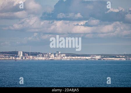 Eine Fernsicht von Brighton & Hove City / Seafront - East Sussex, UK. Stockfoto