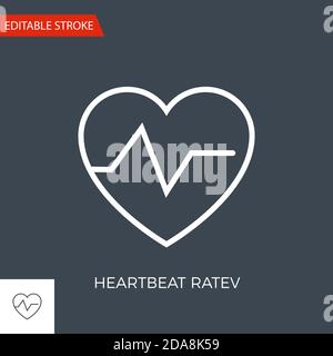 Herzschlag Ratev Vektor-Symbol Stock Vektor