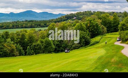 La Malbaie, Kanada - August 19 2020: Der Golfplatz in Malbaie Stockfoto