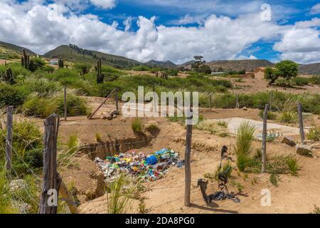 Kleines Dorf von Candelaria, Departemento Sucre, Bolivien, Lateinamerika Stockfoto