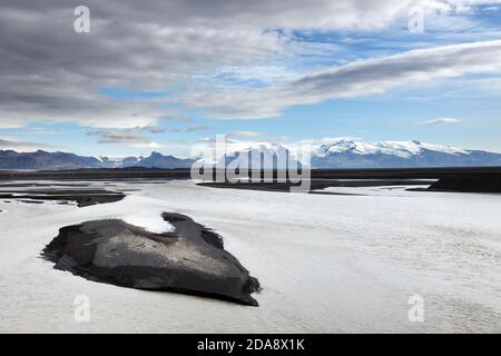 Vulkanische alpine Landschaft im Skaftafell Naturpark, Island, Europa Stockfoto