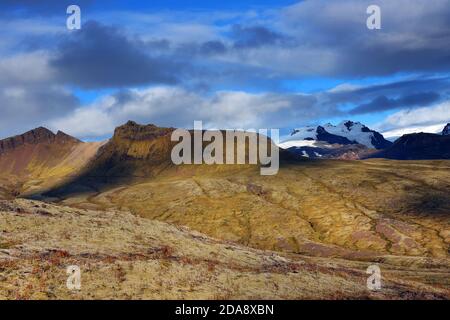 Vulkanische alpine Landschaft im Skaftafell Naturpark, Island, Europa Stockfoto