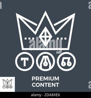 Symbol für die Premium-Inhaltszeile Stock Vektor