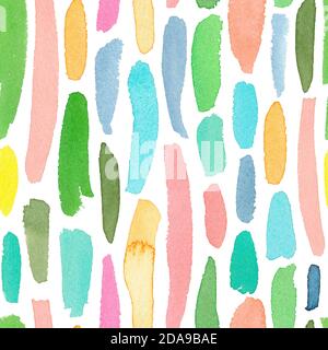 Vertikale Tropfen und Linien helle Aquarell-Muster Stockfoto