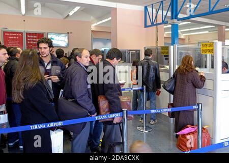 Mutter Theresa internationaler Flughafen, Tirana, Albanien Stockfoto