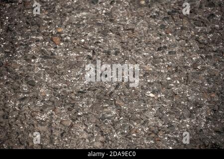 Die Textur von frischem Asphalt Reihen sich dicht aneinander. Gehweg Stockfoto
