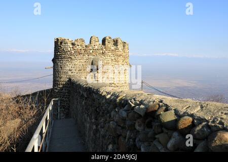 Alte Mauer der Stadt Signagi in Georgien Stockfoto