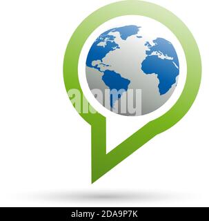 Vektor Zeichen sprechende Welt Stock Vektor